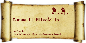 Manowill Mihaéla névjegykártya
